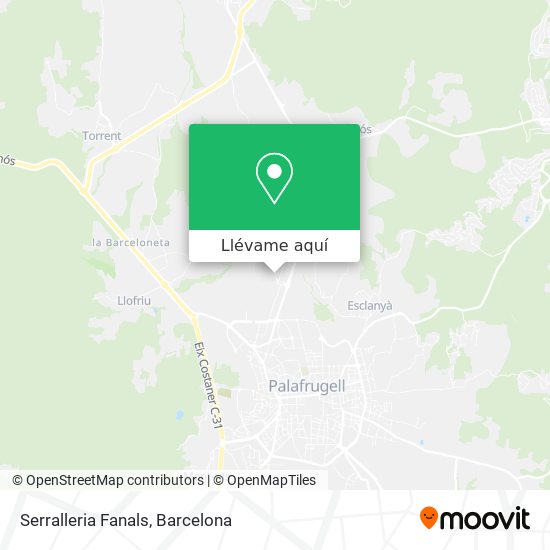 Mapa Serralleria Fanals