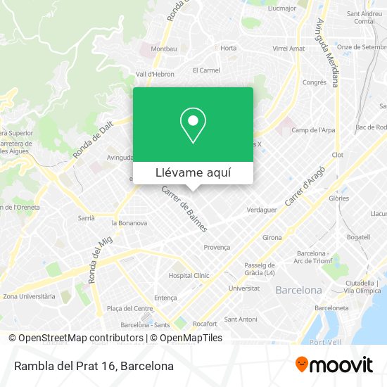 Mapa Rambla del Prat 16