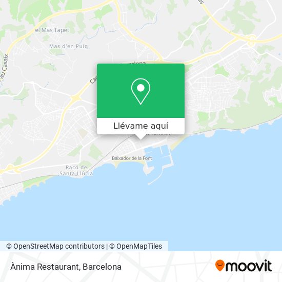 Mapa Ànima Restaurant