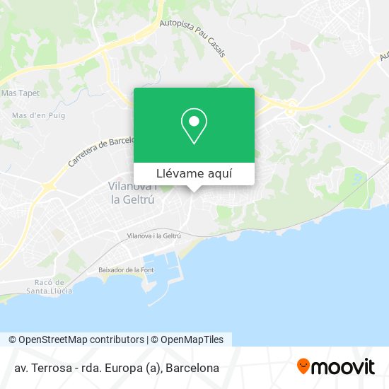 Mapa av. Terrosa - rda. Europa