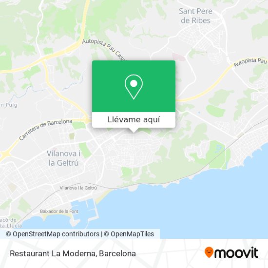 Mapa Restaurant La Moderna