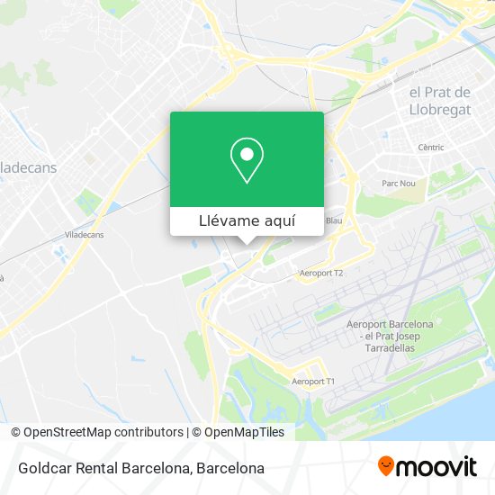 Mapa Goldcar Rental Barcelona