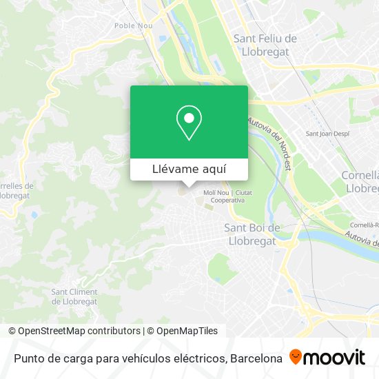 Mapa Punto de carga para vehículos eléctricos
