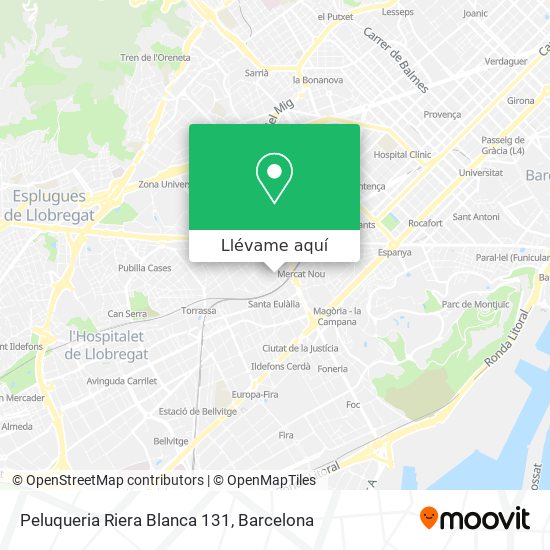 Mapa Peluqueria Riera Blanca 131