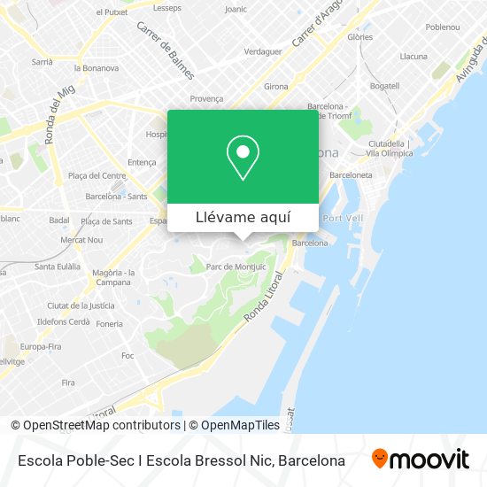Mapa Escola Poble-Sec I Escola Bressol Nic