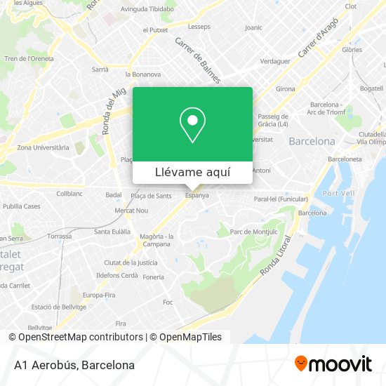 Mapa A1 Aerobús