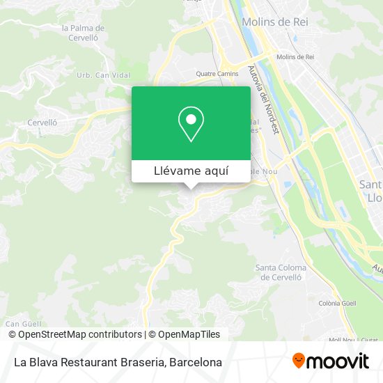 Mapa La Blava Restaurant Braseria