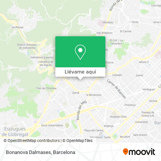 Mapa Bonanova Dalmases