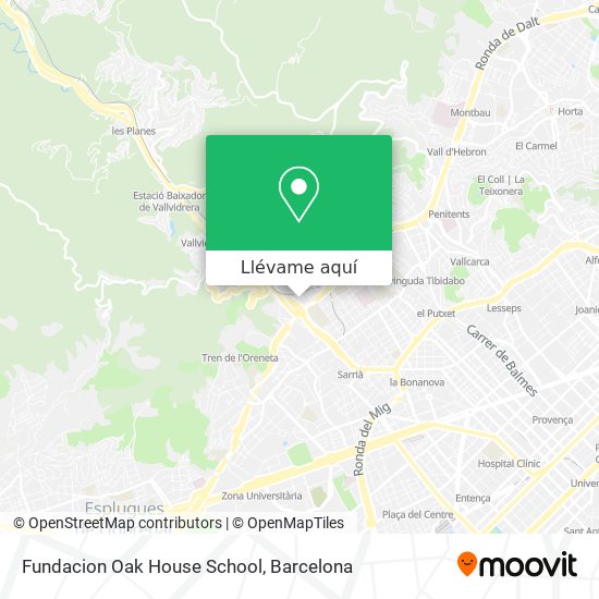Mapa Fundacion Oak House School