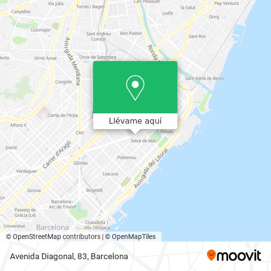 Mapa Avenida Diagonal, 83