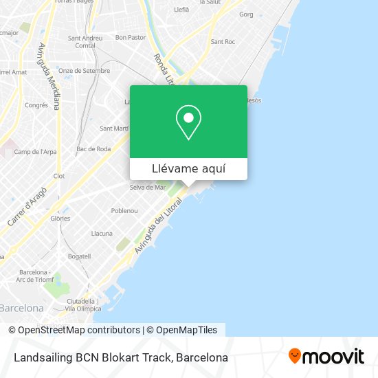 Mapa Landsailing BCN Blokart Track