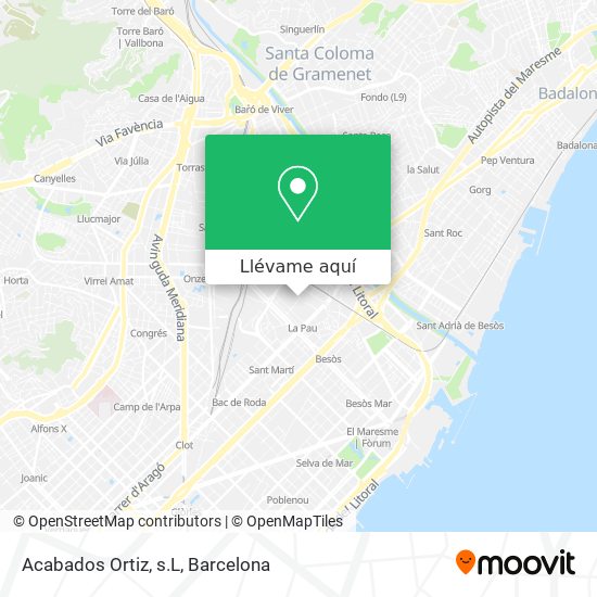 Mapa Acabados Ortiz, s.L