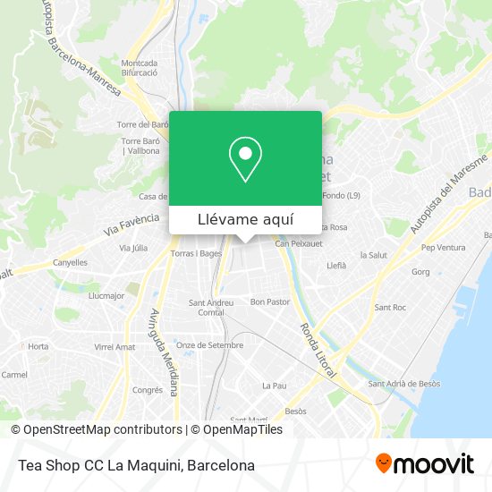 Mapa Tea Shop CC La Maquini