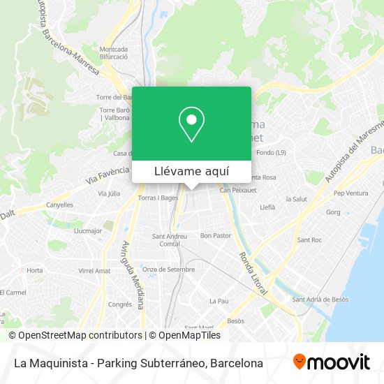 Mapa La Maquinista - Parking Subterráneo