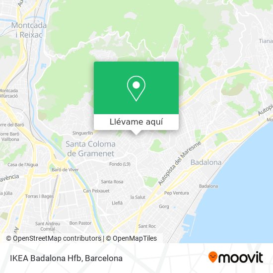 Mapa IKEA Badalona Hfb