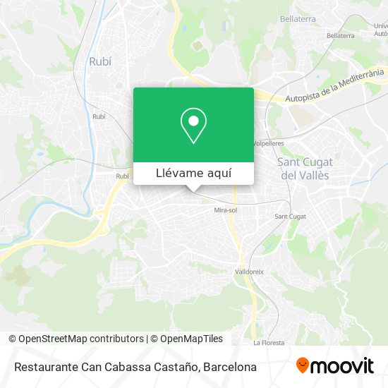 Mapa Restaurante Can Cabassa Castaño