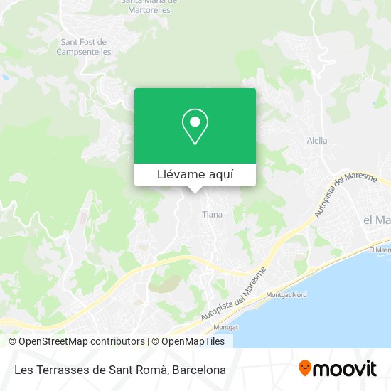 Mapa Les Terrasses de Sant Romà