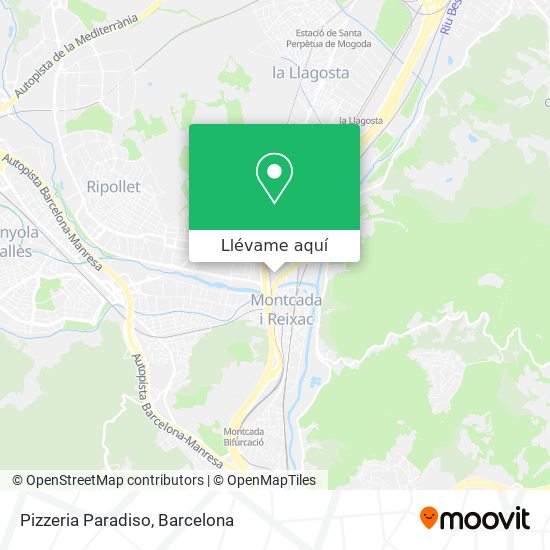 Mapa Pizzeria Paradiso