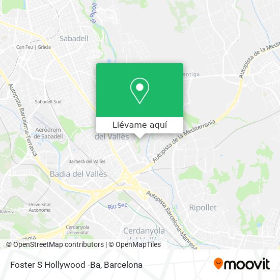 Mapa Foster S Hollywood -Ba