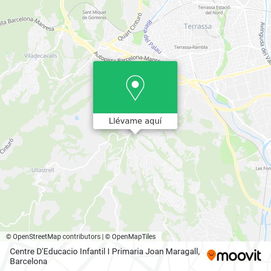 Mapa Centre D'Educacio Infantil I Primaria Joan Maragall