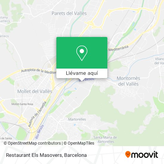 Mapa Restaurant Els Masovers