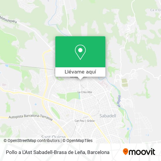 Mapa Pollo a L'Ast Sabadell-Brasa de Leña