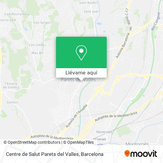 Mapa Centre de Salut Parets del Valles