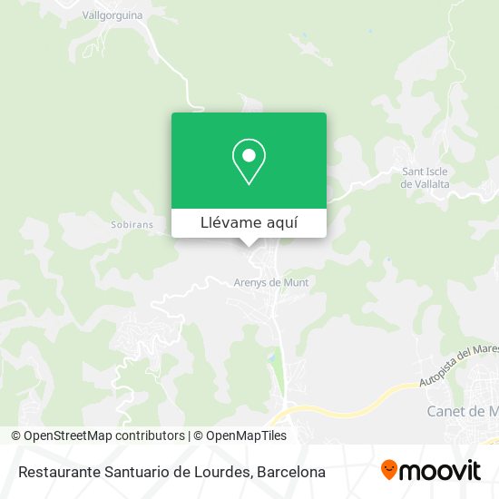 Mapa Restaurante Santuario de Lourdes