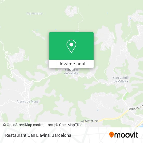 Mapa Restaurant Can Llavina