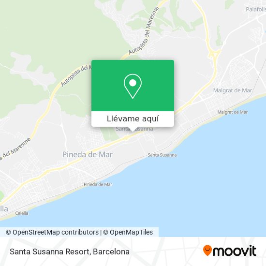Mapa Santa Susanna Resort