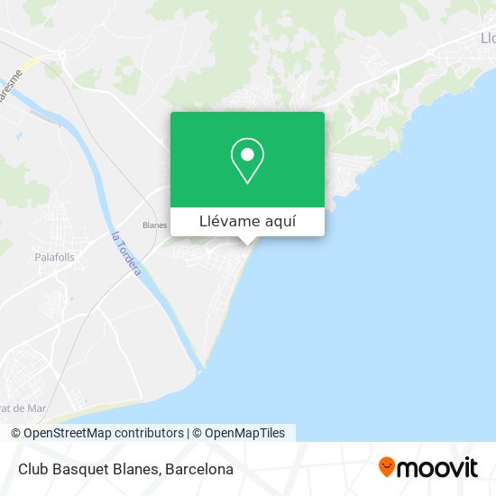 Mapa Club Basquet Blanes