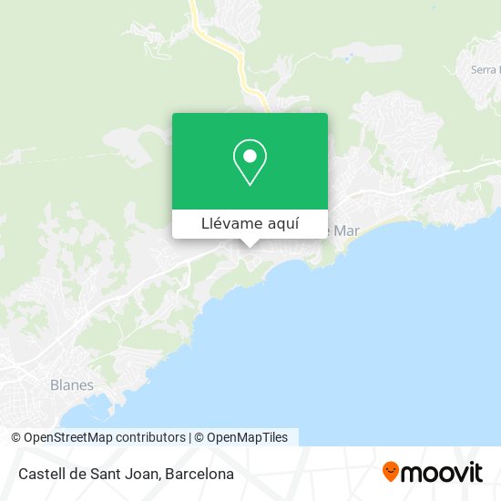 Mapa Castell de Sant Joan