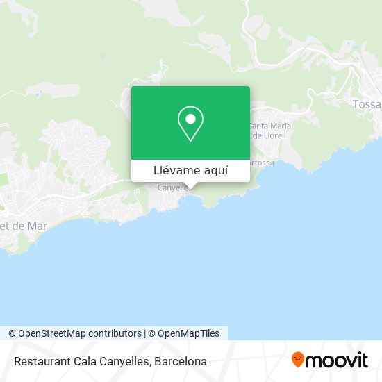 Mapa Restaurant Cala Canyelles