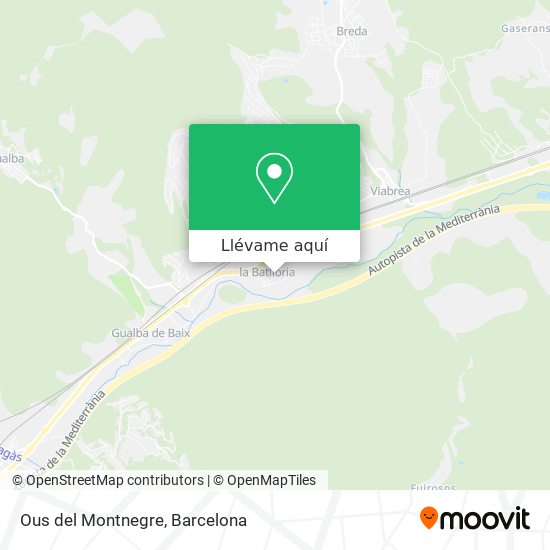 Mapa Ous del Montnegre