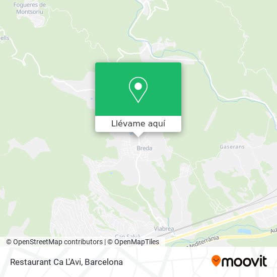 Mapa Restaurant Ca L'Avi