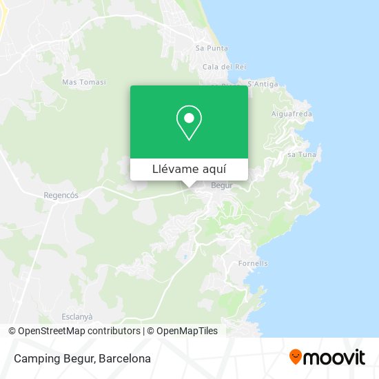 Mapa Camping Begur