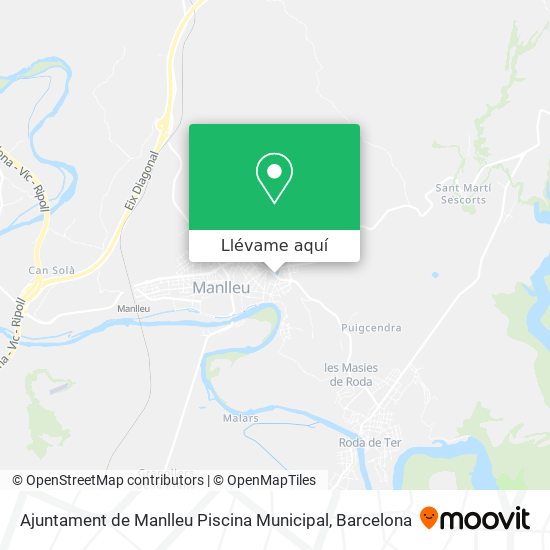Mapa Ajuntament de Manlleu Piscina Municipal