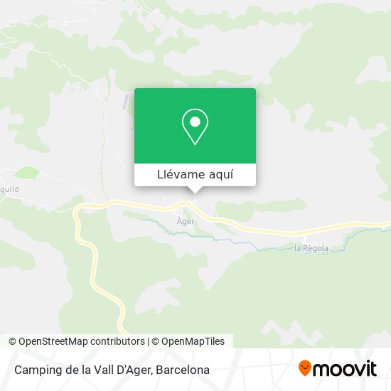Mapa Camping de la Vall D'Ager
