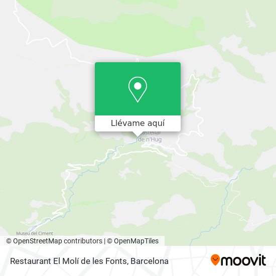 Mapa Restaurant El Molí de les Fonts