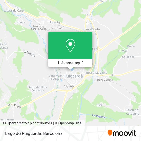 Mapa Lago de Puigcerda