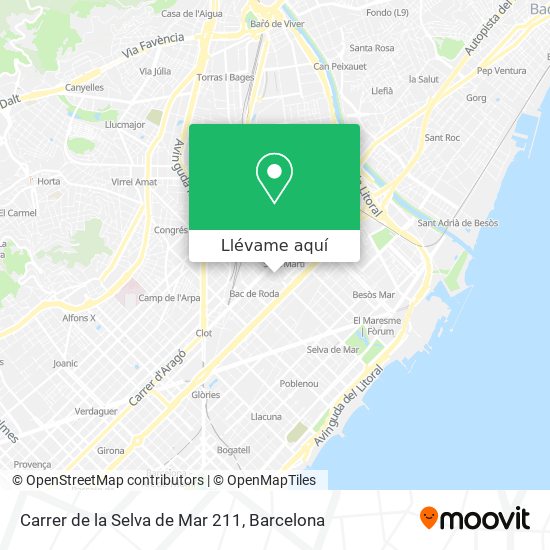 Mapa Carrer de la Selva de Mar 211