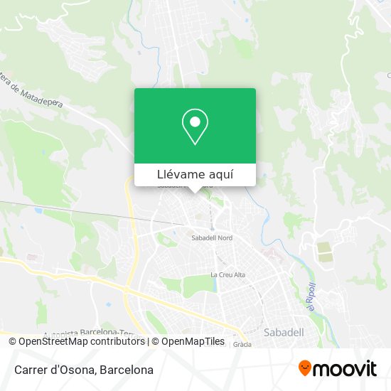 Mapa Carrer d'Osona