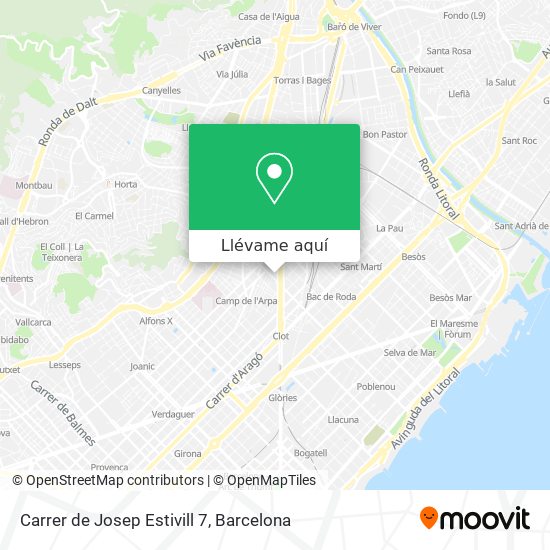 Mapa Carrer de Josep Estivill 7