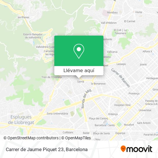 Mapa Carrer de Jaume Piquet 23