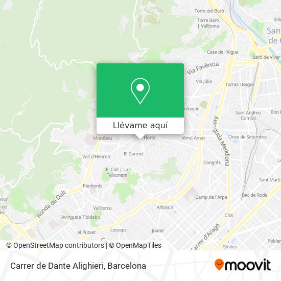 Mapa Carrer de Dante Alighieri