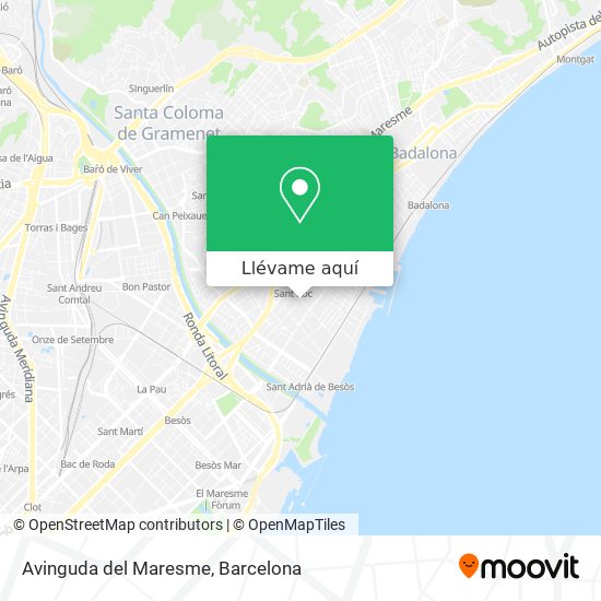 Mapa Avinguda del Maresme