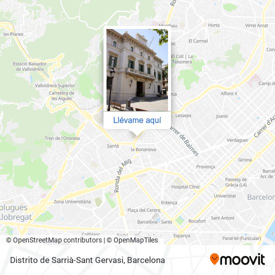 Mapa Distrito de Sarrià-Sant Gervasi