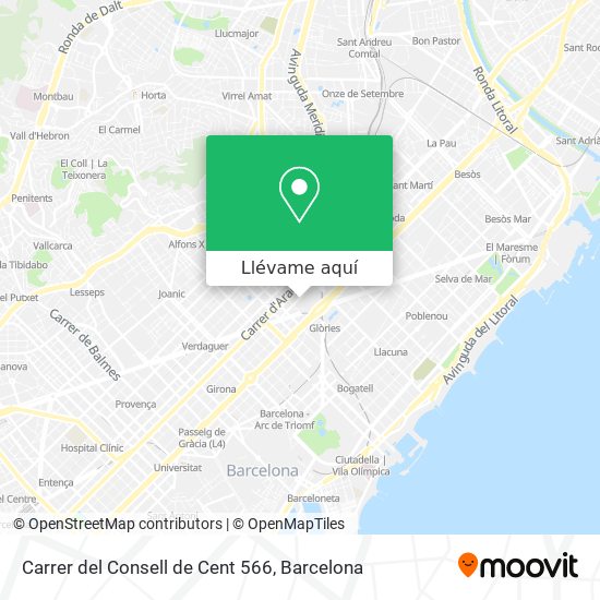 Mapa Carrer del Consell de Cent 566