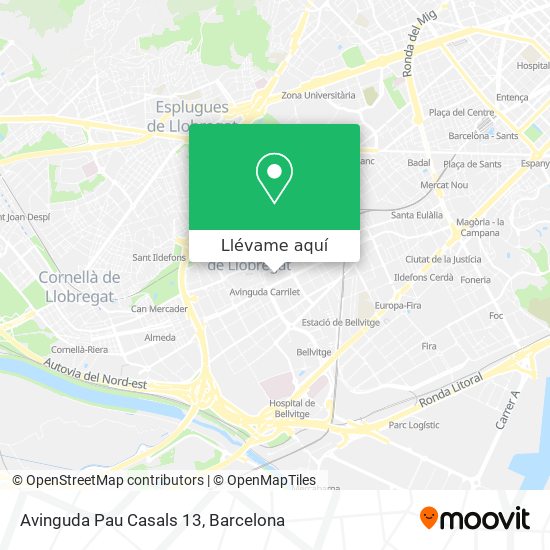 Mapa Avinguda Pau Casals 13