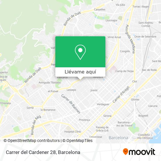 Mapa Carrer del Cardener 28